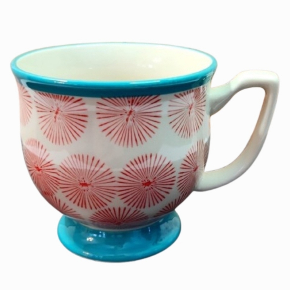 Pioneer Woman Happiness Footed Stoneware Coffee Tea Mug, 15 Fl. oz
